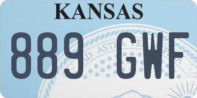 KS license plate 889GWF