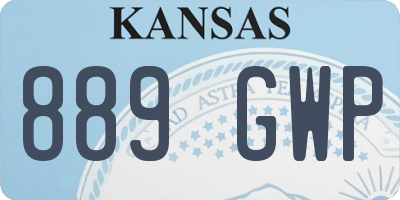 KS license plate 889GWP