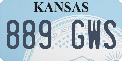 KS license plate 889GWS