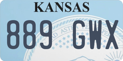 KS license plate 889GWX