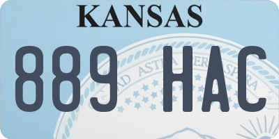 KS license plate 889HAC