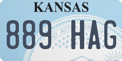 KS license plate 889HAG