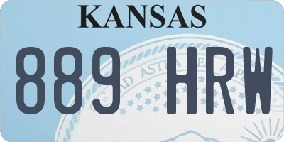 KS license plate 889HRW
