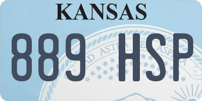 KS license plate 889HSP