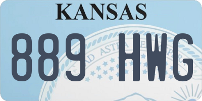 KS license plate 889HWG