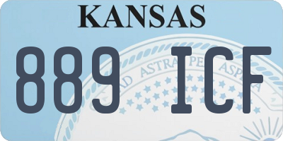 KS license plate 889ICF