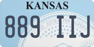 KS license plate 889IIJ