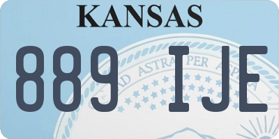 KS license plate 889IJE