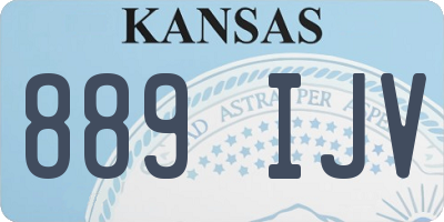 KS license plate 889IJV