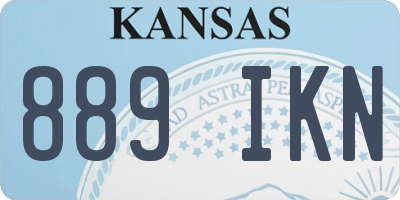 KS license plate 889IKN
