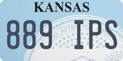KS license plate 889IPS