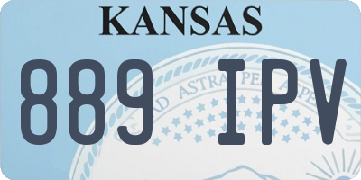 KS license plate 889IPV
