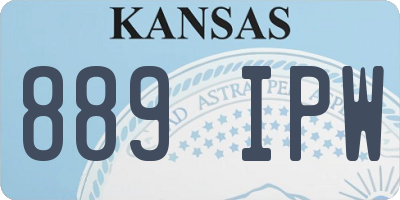 KS license plate 889IPW
