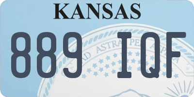 KS license plate 889IQF