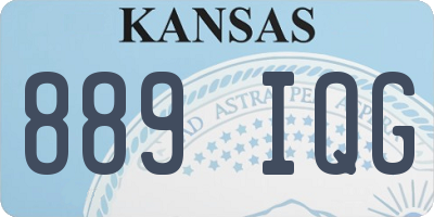 KS license plate 889IQG