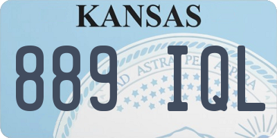 KS license plate 889IQL