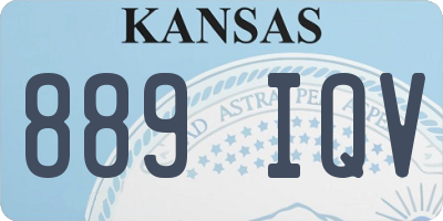 KS license plate 889IQV