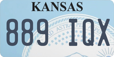 KS license plate 889IQX