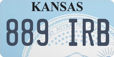 KS license plate 889IRB
