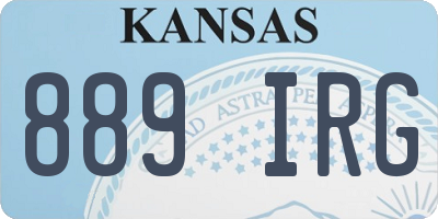 KS license plate 889IRG