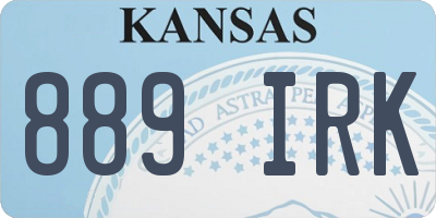 KS license plate 889IRK