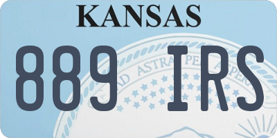 KS license plate 889IRS