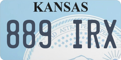 KS license plate 889IRX