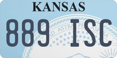 KS license plate 889ISC