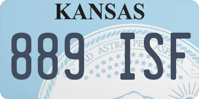 KS license plate 889ISF