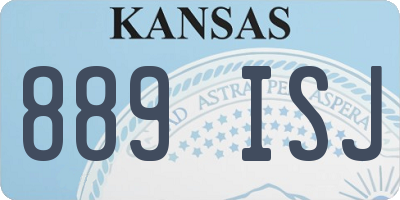 KS license plate 889ISJ