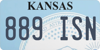 KS license plate 889ISN