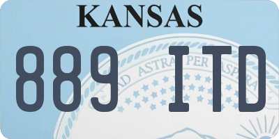 KS license plate 889ITD