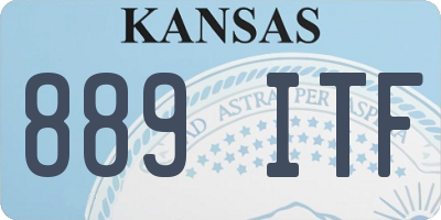 KS license plate 889ITF