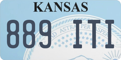 KS license plate 889ITI