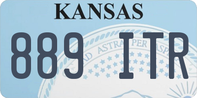 KS license plate 889ITR