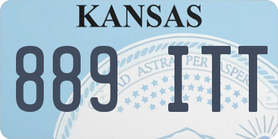 KS license plate 889ITT
