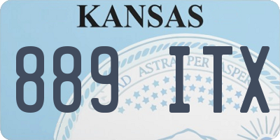 KS license plate 889ITX