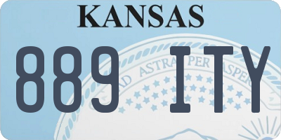 KS license plate 889ITY