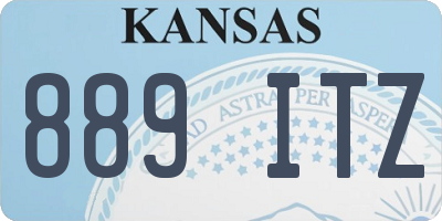 KS license plate 889ITZ