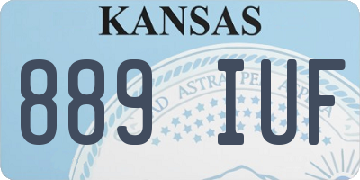 KS license plate 889IUF