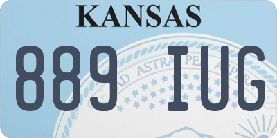KS license plate 889IUG
