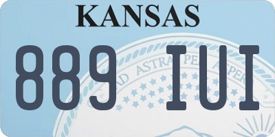 KS license plate 889IUI