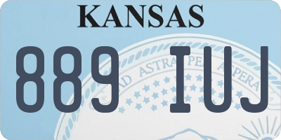KS license plate 889IUJ