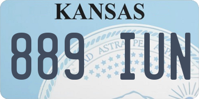 KS license plate 889IUN