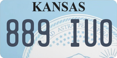 KS license plate 889IUO