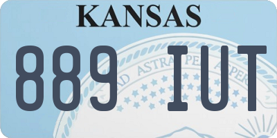 KS license plate 889IUT