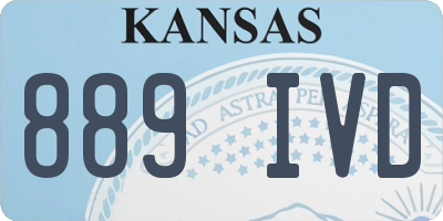KS license plate 889IVD