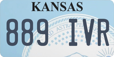 KS license plate 889IVR