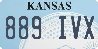 KS license plate 889IVX