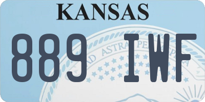 KS license plate 889IWF